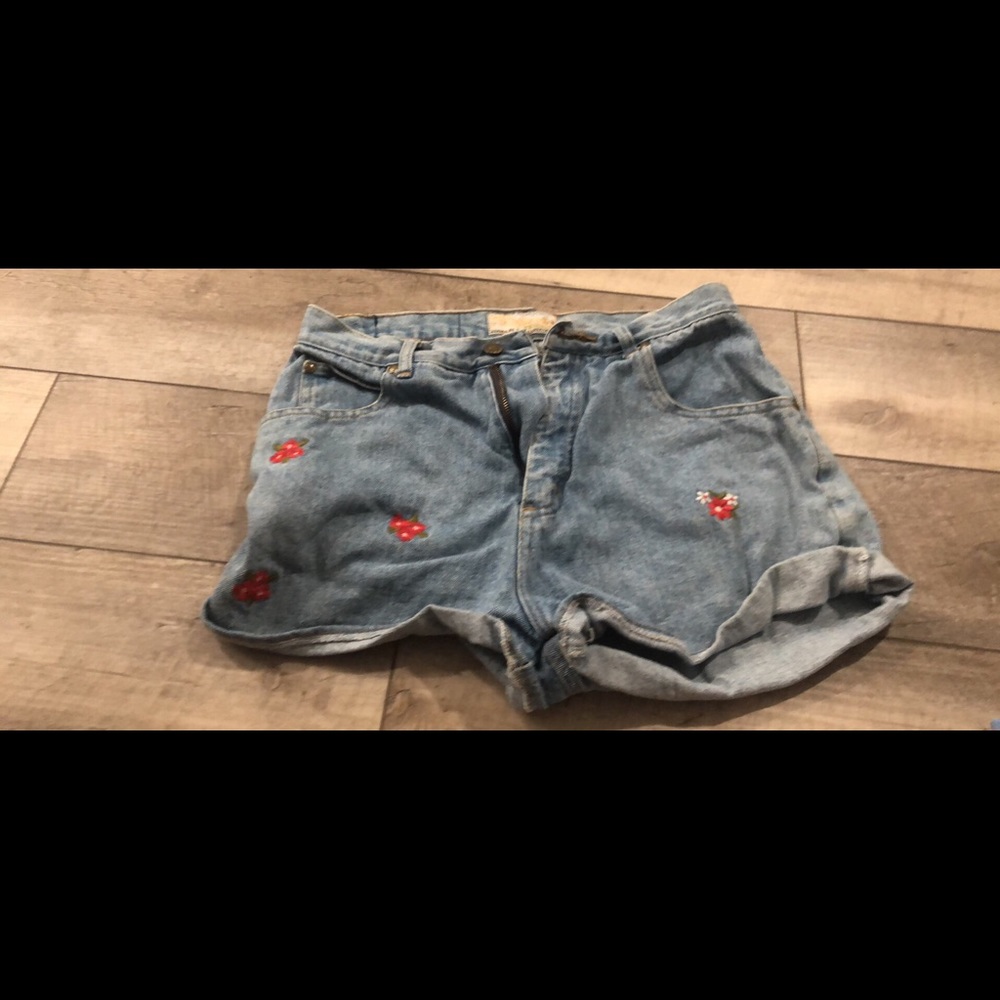 denim shorts.
